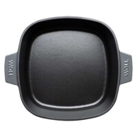 Woll Gusskasserolle, viereckig, mit Deckel und Silikongriffen - 24x24 cm 1024CI-030 Carbon Grey