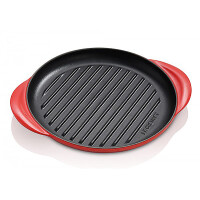 Le Creuset Grillplatte rund 25 cm Kirschrot