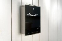 Radius Design Briefkasten Letterman 3 Edelstahl Glas schwarz