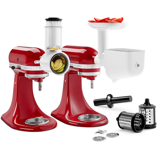Kitchenaid 5KSM2FPPC Zubeh&ouml;r f&uuml;r alle K&uuml;chenmaschinen Farbe 3-tlg Zubeh&ouml;r-Set (5KSMVSA+5KSMFGA+5KSMFVSP) - Produktabbildung zur genauen Darstellung des Artikels.