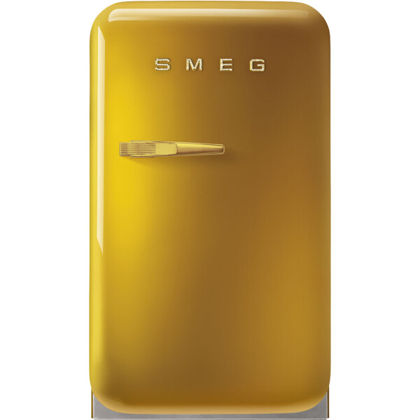 SMEG FAB5RDGO5 Retro Design Minibar Standk&uuml;hlschrank Rechtsanschlag Gold Design