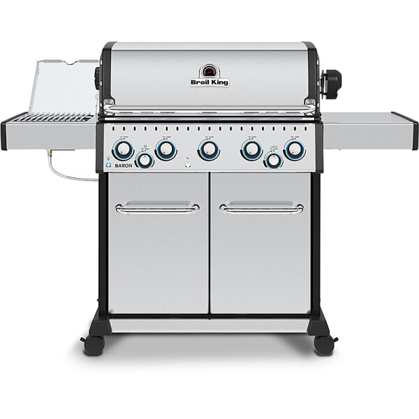 Broil King Baron S590 IR Edelstahl Gasgrill incl. Rotisserie-Set und Infrarot-Seitenbrenner Modell 2023