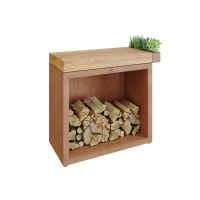 OFYR Butcher Block Storage 90 Corten Teakholz