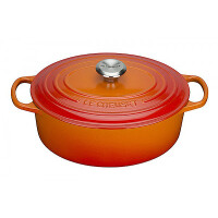 Le Creuset Gourmet-Bräter Signature oval 27 cm Ofenrot