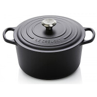 Le Creuset Hoher Bräter Signature rund 24 cm Schwarz