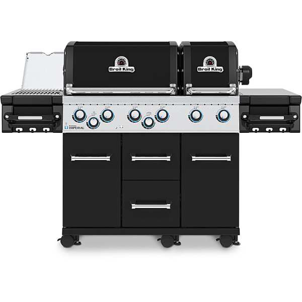 Broil King Imperial 690 IR Black Gasgrill mit Infrarot-Seitenbrenner