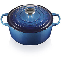 Le Creuset Bräter Signature rund 24 cm Azure