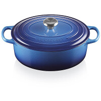 Le Creuset Br&auml;ter Signature oval 29 cm Azure