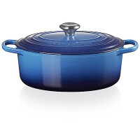 Le Creuset Br&auml;ter Signature oval 29 cm Azure