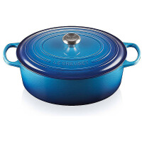 Le Creuset Br&auml;ter Signature oval 31 cm Azure