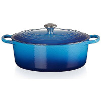 Le Creuset Br&auml;ter Signature oval 31 cm Azure