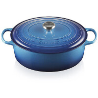 Le Creuset Br&auml;ter Signature oval 33 cm Azure