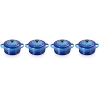 Le Creuset 4er Set Mini-Cocotte Azure