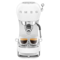 SMEG ECF02WHEU 50s Style Espresso-Kaffeemaschine Wei&szlig;