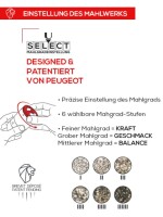 Peugeot MAESTRO Pfefferbar uSelect graphit 11 cm inkl. drei Premium-Pfeffergl&auml;sern
