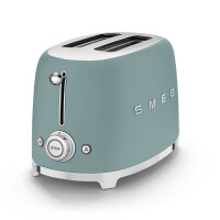 SMEG TSF01EGMEU 50s Style, 2-Schlitz-Toaster, Farbe: Emerald Green-Matt