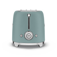 SMEG TSF01EGMEU 50s Style, 2-Schlitz-Toaster, Farbe: Emerald Green-Matt