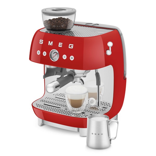 mit 769,95 Siebträgermaschine EGF03RDEU SMEG Kaffeemüh, Kompakte integrierter €