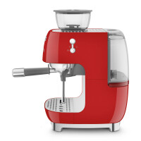 SMEG EGF03RDEU Kompakte Siebtr&auml;germaschine mit integrierter Kaffeem&uuml;hle, Farbe: Rot