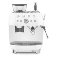 SMEG EGF03WHEU Kompakte Siebtr&auml;germaschine mit integrierter Kaffeem&uuml;hle, Farbe: Wei&szlig;