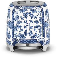 SMEG TSF01DGBEU Dolce &amp; Gabbana Blu Mediterraneo, 2-Schlitz-Toaster