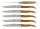 Forge de Laguiole  6 Tafelmesser Inox 2 Mitres Olivenholz matt Klinge Inox Standard