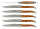 Forge de Laguiole  6 Tafelmesser Inox 2 Mitres Wacholder matt Klinge Inox Standard