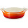 Le Creuset Auflaufformen-Set rund Tradition 20/24 cm Ofenrot