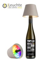 Sompex-Lighting TOP 2.0 SAND H11CM D12,5CM RGB KUNSTST, 103lm 1,3W 2700-3000K