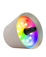 Sompex-Lighting TOP 2.0 SAND H11CM D12,5CM RGB KUNSTST, 103lm 1,3W 2700-3000K