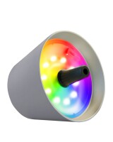 Sompex-Lighting TOP 2.0 GRAU H11CM D12,5CM RGB KUNSTST, 103lm 1,3W 2700-3000K