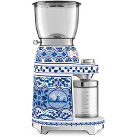 SMEG CGF01DGBEU Dolce &amp; Gabbana Blu Mediterraneo, Kaffeem&uuml;hle, Aluminium-Druckgu&szlig;geh&auml;use, konisches Edelstahlmahlwerk