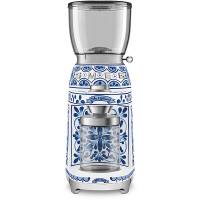 SMEG CGF01DGBEU Dolce &amp; Gabbana Blu Mediterraneo, Kaffeem&uuml;hle, Aluminium-Druckgu&szlig;geh&auml;use, konisches Edelstahlmahlwerk