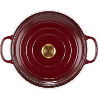 Le Creuset Bräter Signature rund 20 cm Garnet