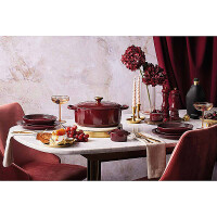 Le Creuset Br&auml;ter Signature rund 24 cm Garnet