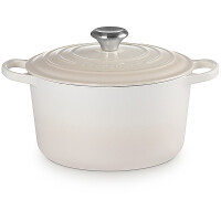 Le Creuset Hoher Bräter Signature rund 24 cm Meringue