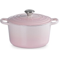 Le Creuset Hoher Bräter Signature rund 24 cm Shell Pink