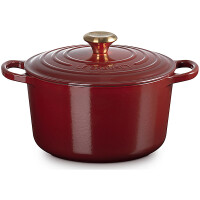 Le Creuset Hoher Bräter Signature rund 24 cm Garnet
