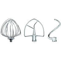 KitchenAid 5KSM7BL3PSS Edelstahlrührer - 3er Set...