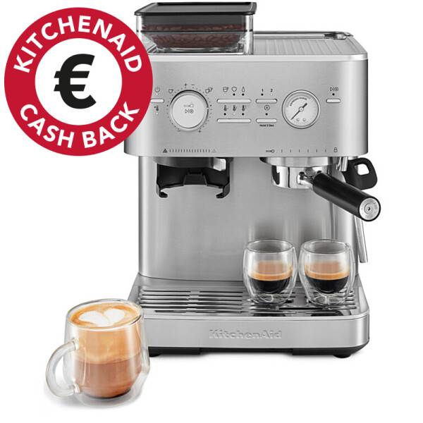 Kitchenaid 5KES6551ESX Halbautomatische Espressomaschine mit M&uuml;hle ARTISAN Farbe: Edelstahl - Produktabbildung zur genauen Darstellung des Artikels.