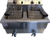 Bartscher Fritteuse 2x8 Liter mit Ablasshahn, 150207