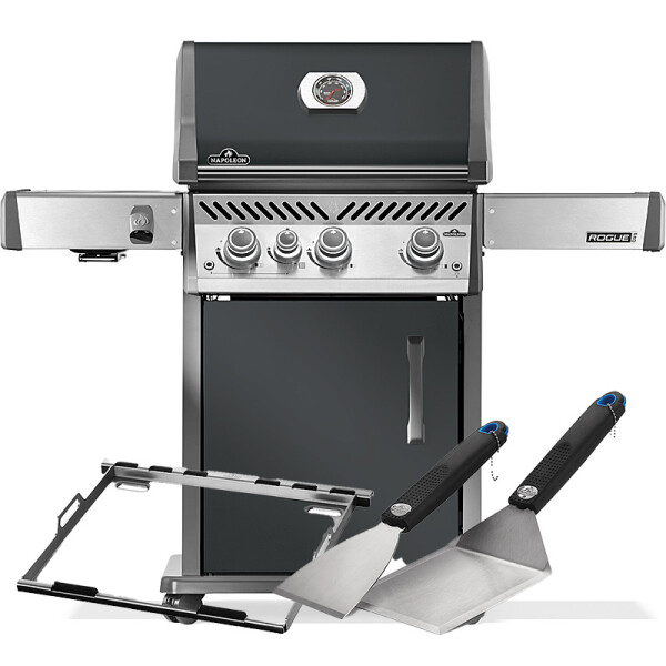 Napoleon Rogue Pro 425 Gasgrill, Char-Grey, inkl. 2-tlg. Zubeh&ouml;rset