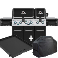 Broil King Regal 690 Schwarz Gasgrill Bundle Gussplatte...