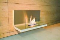 Radius Design Ethanol Kamin wall flame I matt, weiß, klar...