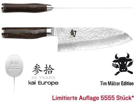 Kai Messer Gro&szlig;es Santoku Jubil&auml;umsmesser &quot;30 Jahre Kai Europe&quot; TDM-1717