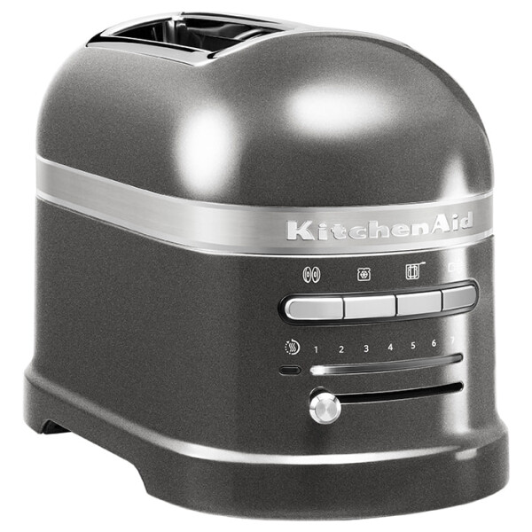 KitchenAid 5KMT2204EMS Toaster 2-Scheiben ARTISAN Farbe Medaillon silber incl. Sandwichzange