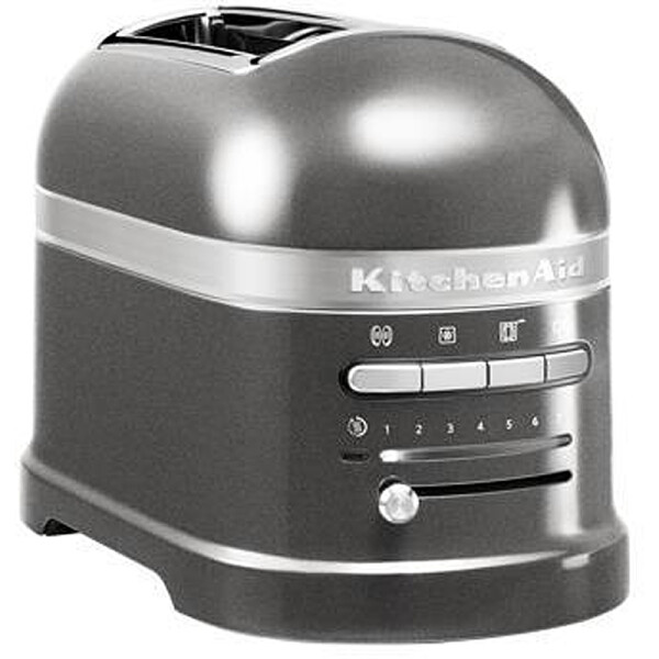 KitchenAid 5KMT2204EMS Toaster 2-Scheiben ARTISAN Farbe medallion silber incl. Sandwichzange
