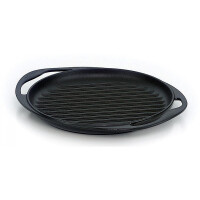 Le Creuset GRILLPLATTE SCHWARZ 24x24cm doppelseitig