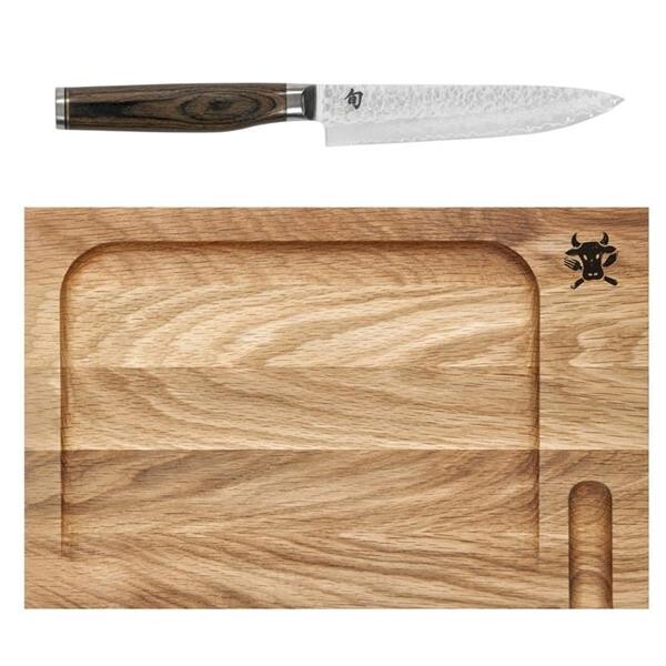 Kai Messer Shun Premier Tim M&auml;lzer Steakmesser + Steakbrett SET