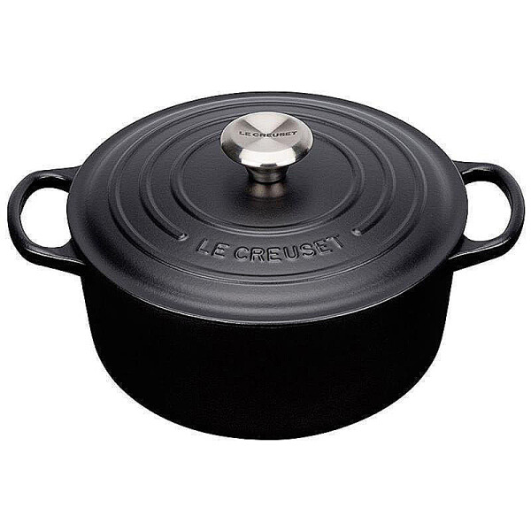 Le Creuset Br&auml;ter rund Signature 18cm schwarz